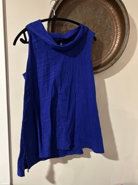 Habitat Sleeveless Cowl-Neck Tank in Vibrant Cobalt